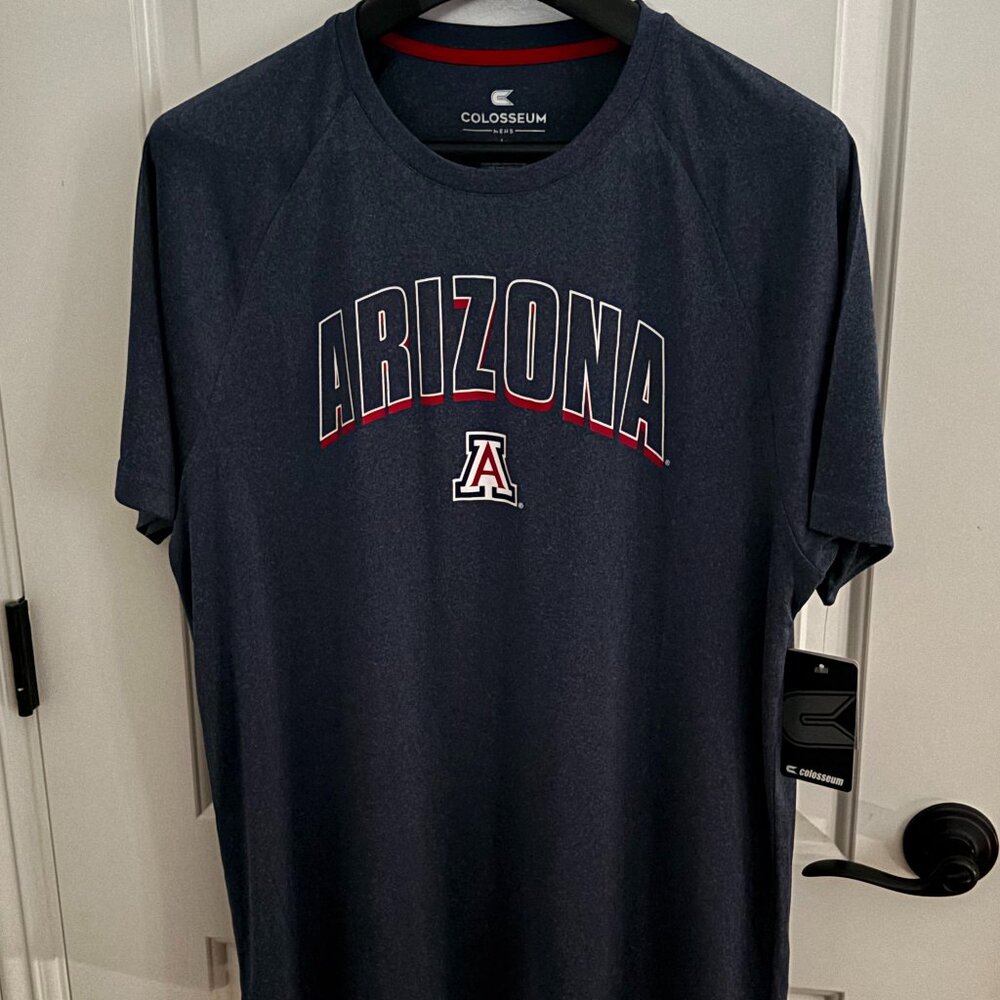 Colosseum L Arizona Wildcats Heather Blue Marvin SS T-Shirt NWT